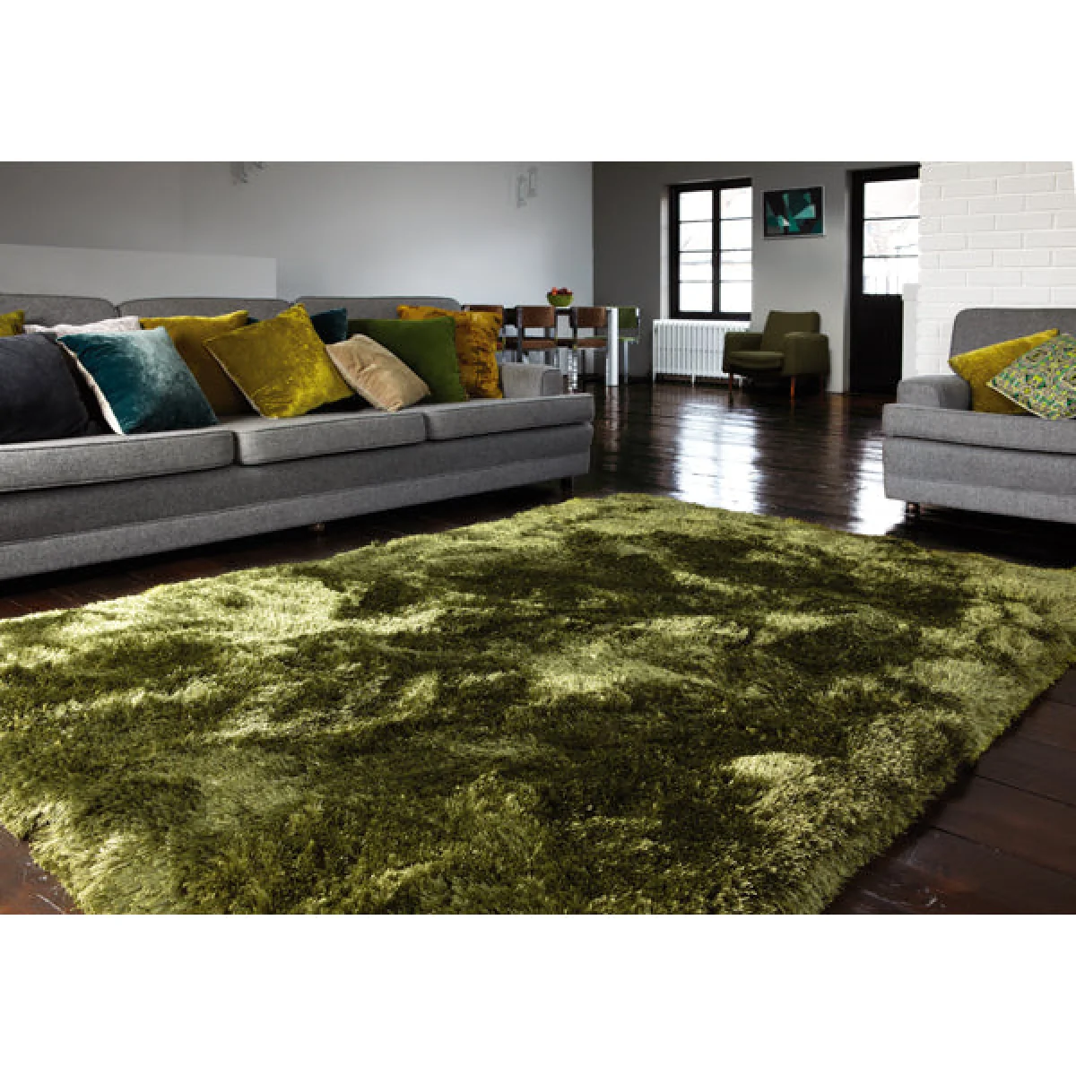 Asiatic Carpets Plush Hand Woven Rug Green - 200 x 300cm – image 5