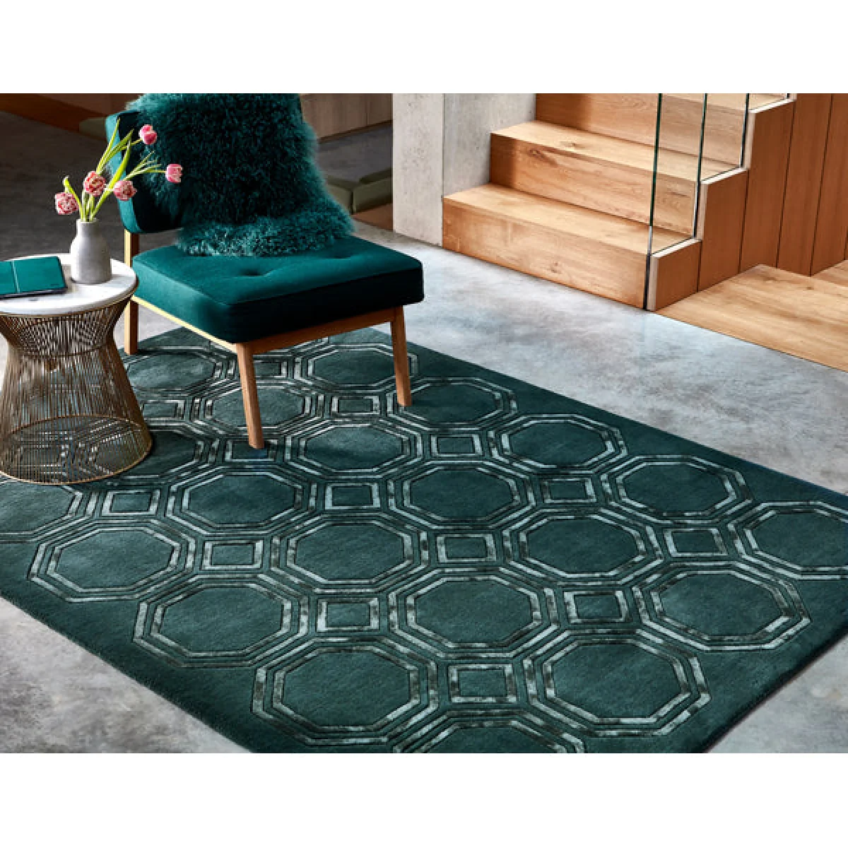 Asiatic Carpets Nexus Hand Tufted Rug Octagon Petrol - 120 x 170cm – image 6