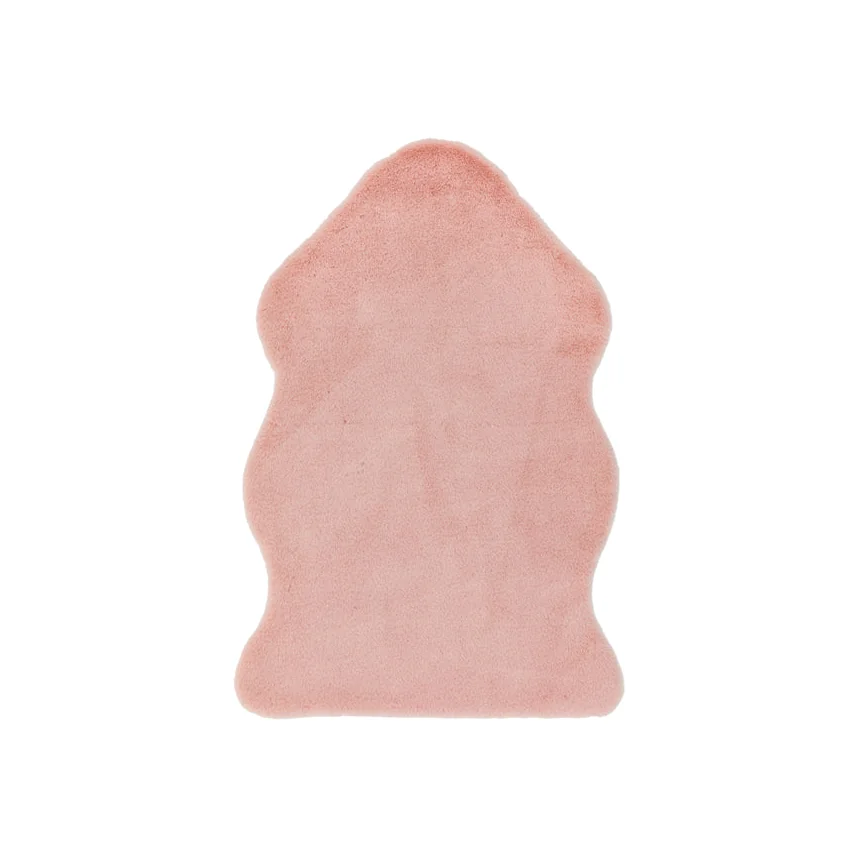 Asiatic Carpets Willow faux Fur knitted Rug Pink - 60 x 90cm