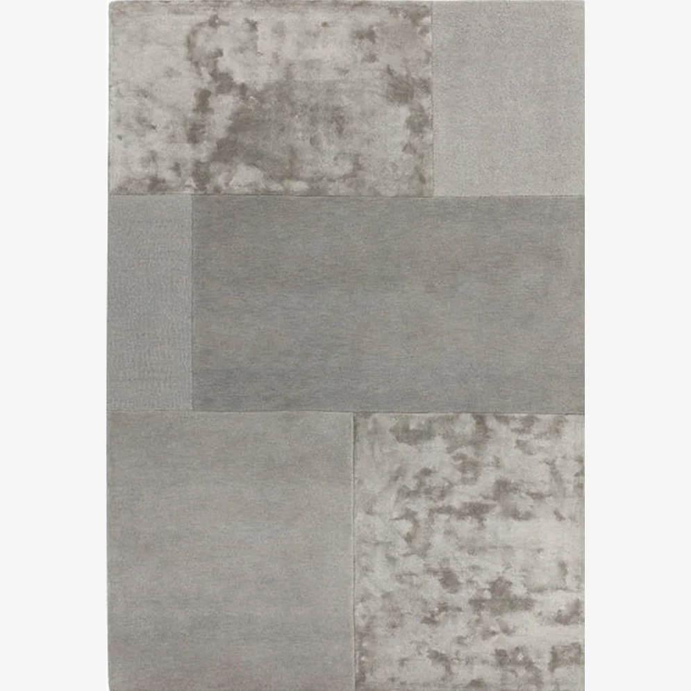 Asiatic Carpets Tate Tonal Textures Hand Tufted Rug Silver - 160 x 230cm – image 1
