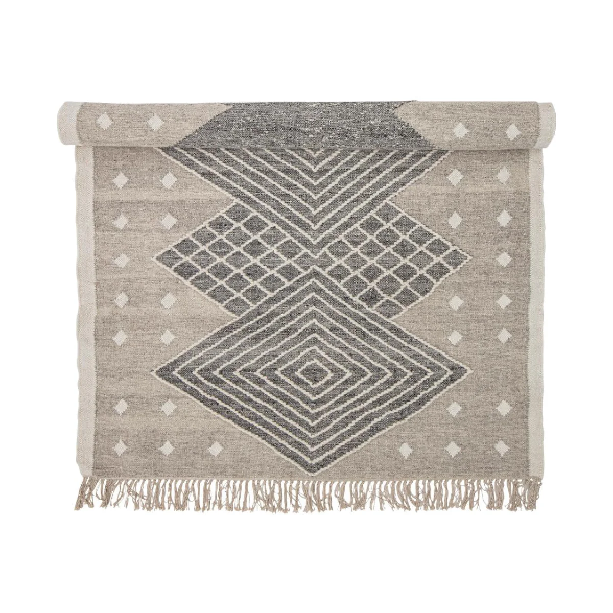 Bloomingville Esme Rug in Grey Wool