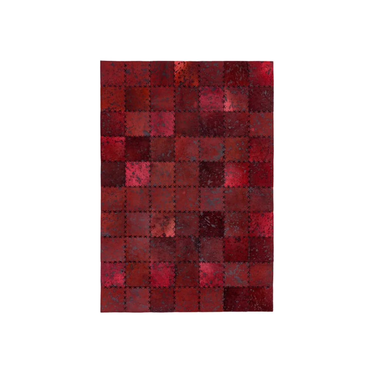 Asiatic Carpets Xylo Hand Sewn Rug Red Cross Stitch - 120 x 170cm – image 1