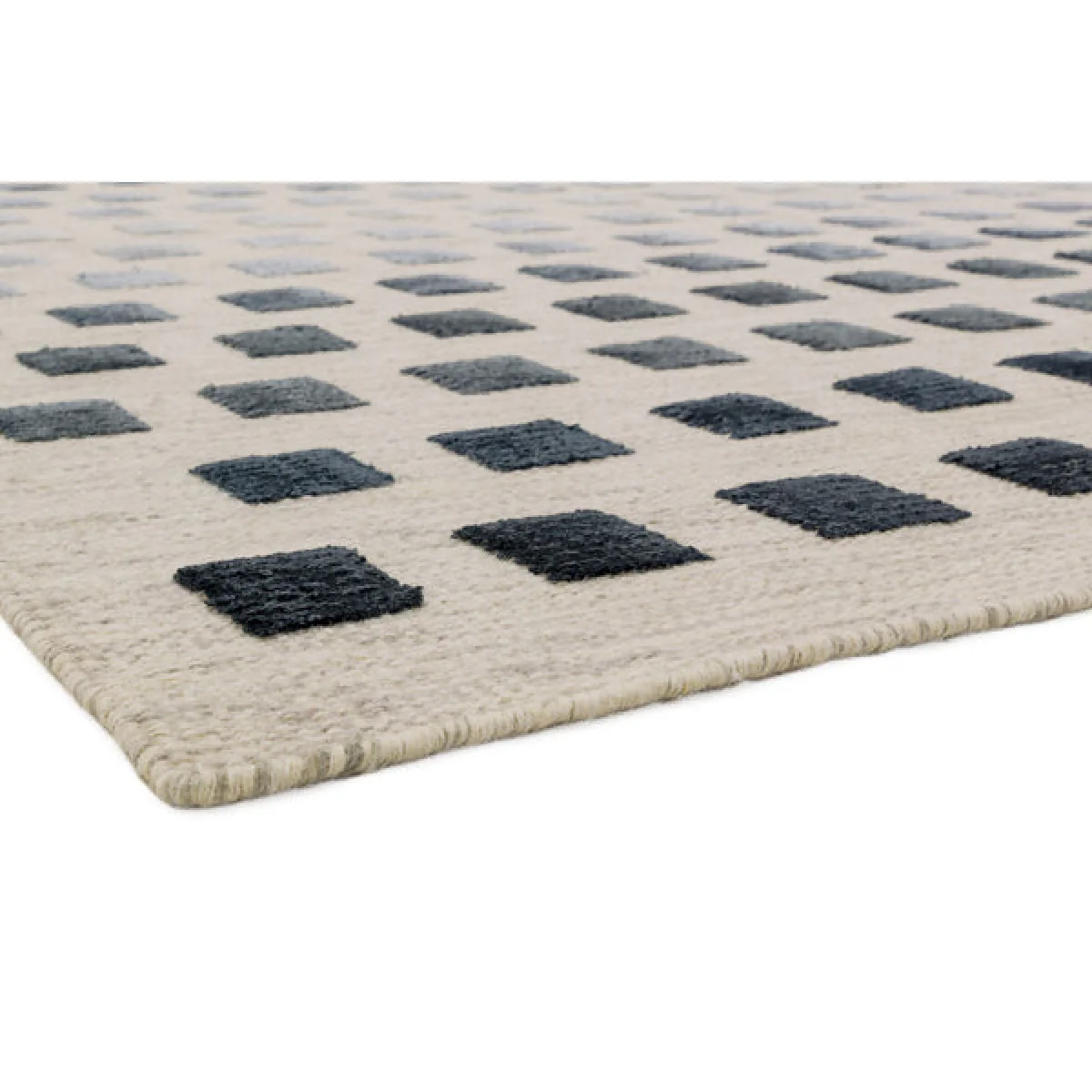 Asiatic Carpets Theo Hand Woven Rug Silvery Squares - 120 x 170cm – image 5