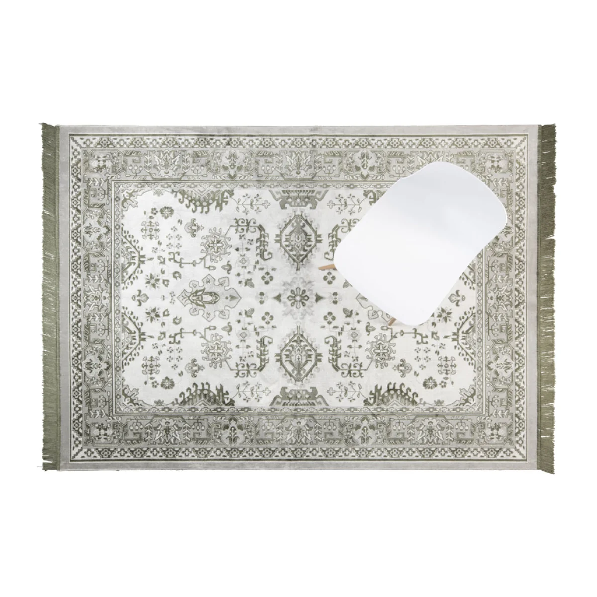 Olivia's Nordic Living Collection - Ringar Rug in Grey & Green