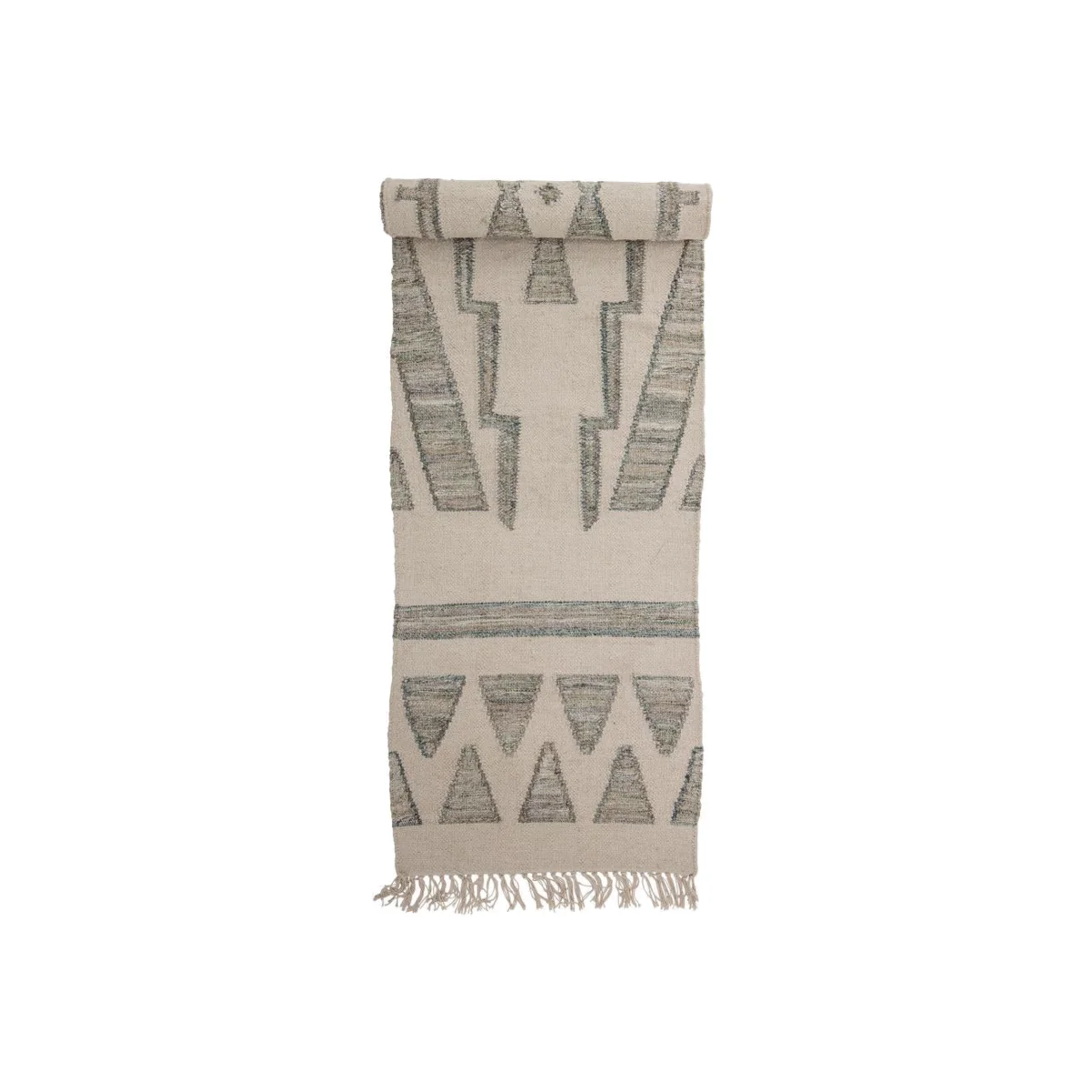 Bloomingville Delara Wool Rug in Green
