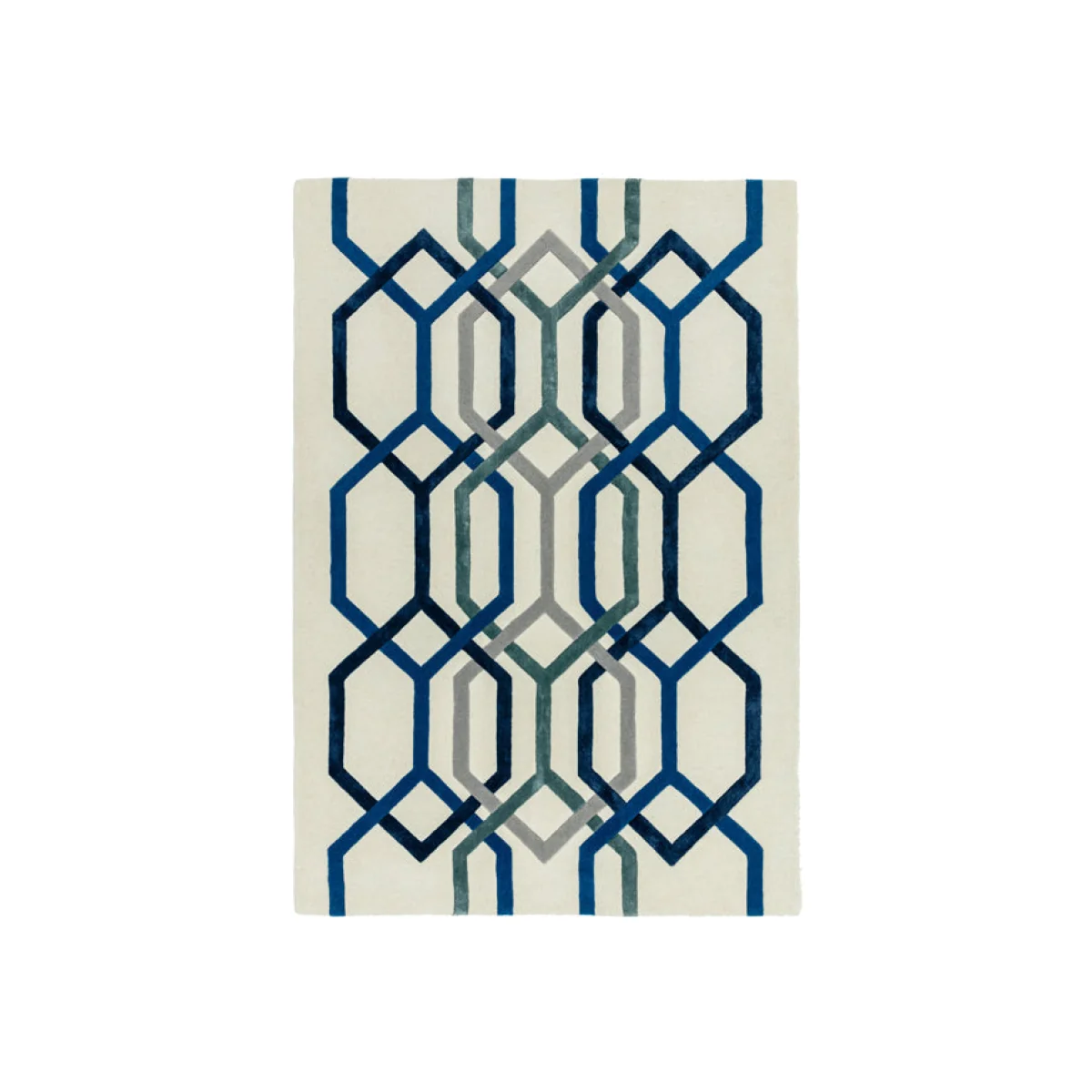 Asiatic Carpets Matrix Hand Tufted Rug Hexagon White - 160 x 230cm