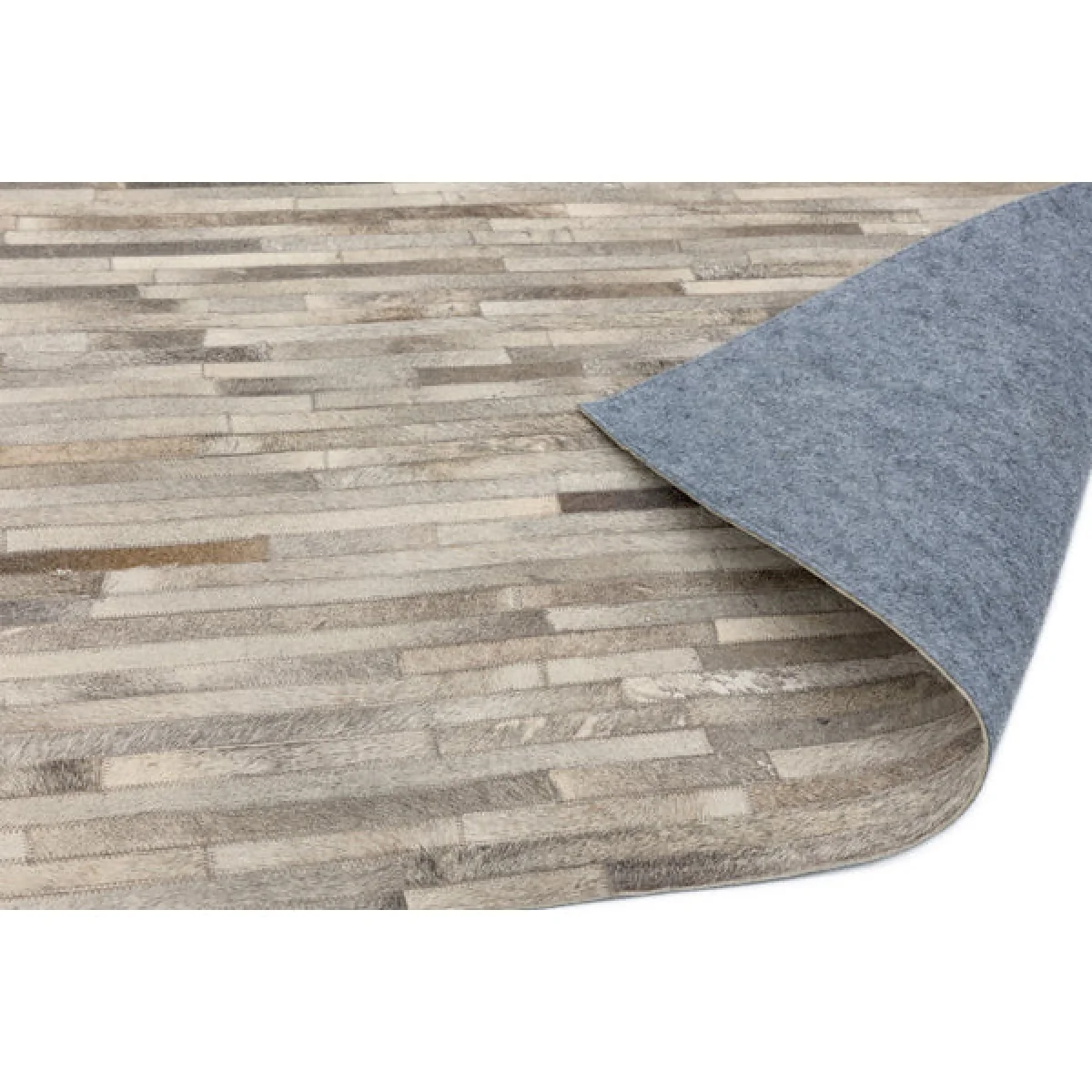 Asiatic Carpets Gaucho Hand Sewn Rug Light Grey Stripe - 160 x 230cm – image 4