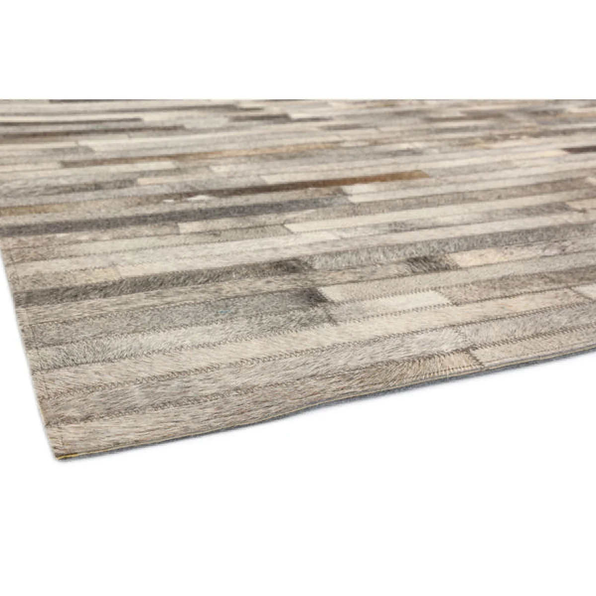 Asiatic Carpets Gaucho Hand Sewn Rug Light Grey Stripe - 160 x 230cm – image 5