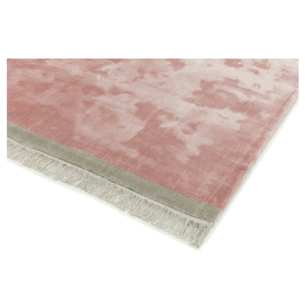 Asiatic Carpets Elgin Hand Woven Rug Pink/ Silver Border - 120 x 170cm