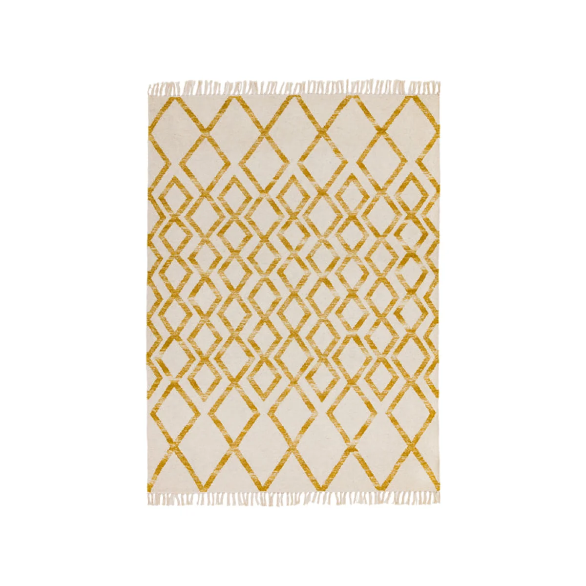 Asiatic Carpets Hackney Hand Woven Rug Diamond Yellow - 160 x 230cm – image 1