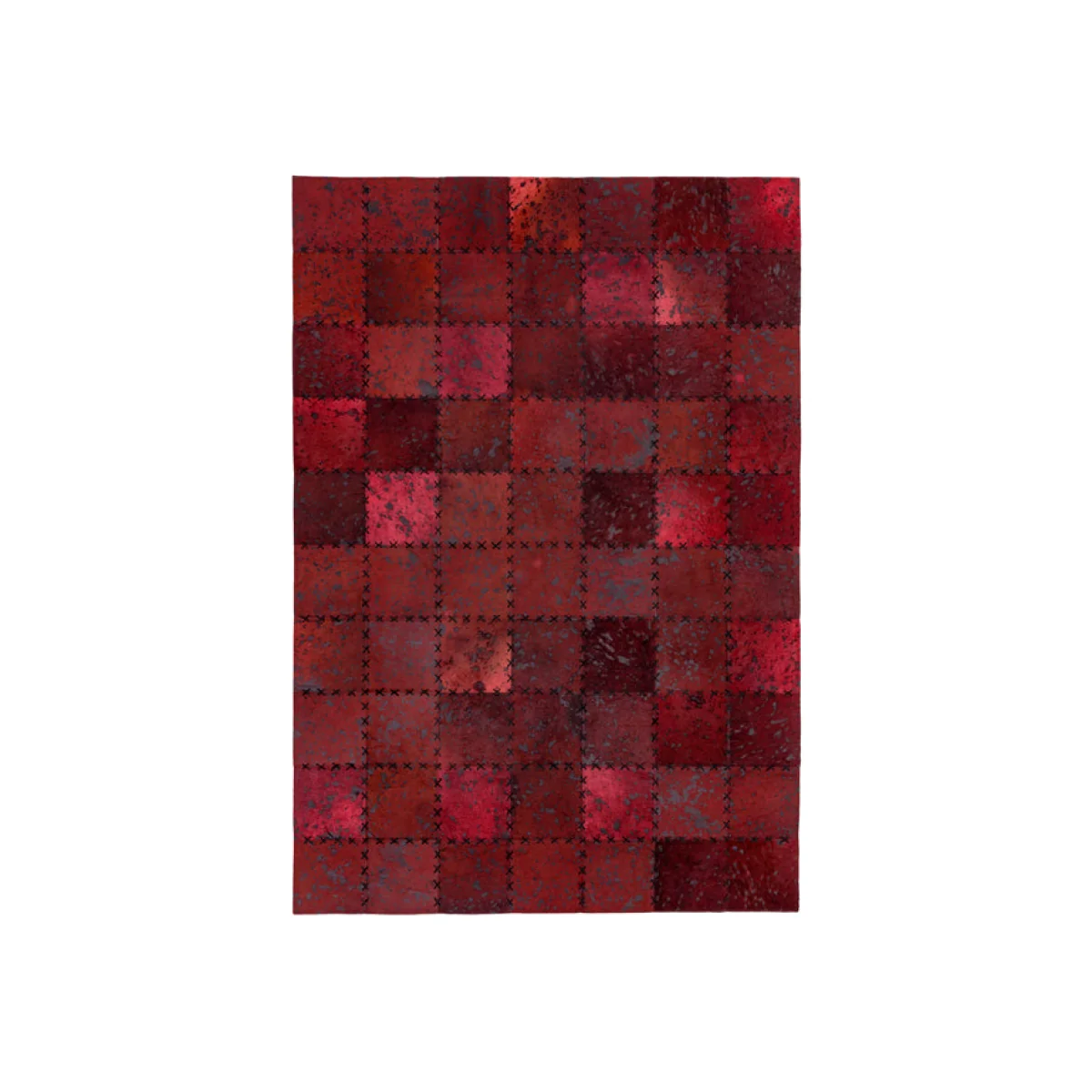 Asiatic Carpets Xylo Hand Sewn Rug Red Cross Stitch - 200 x 290cm