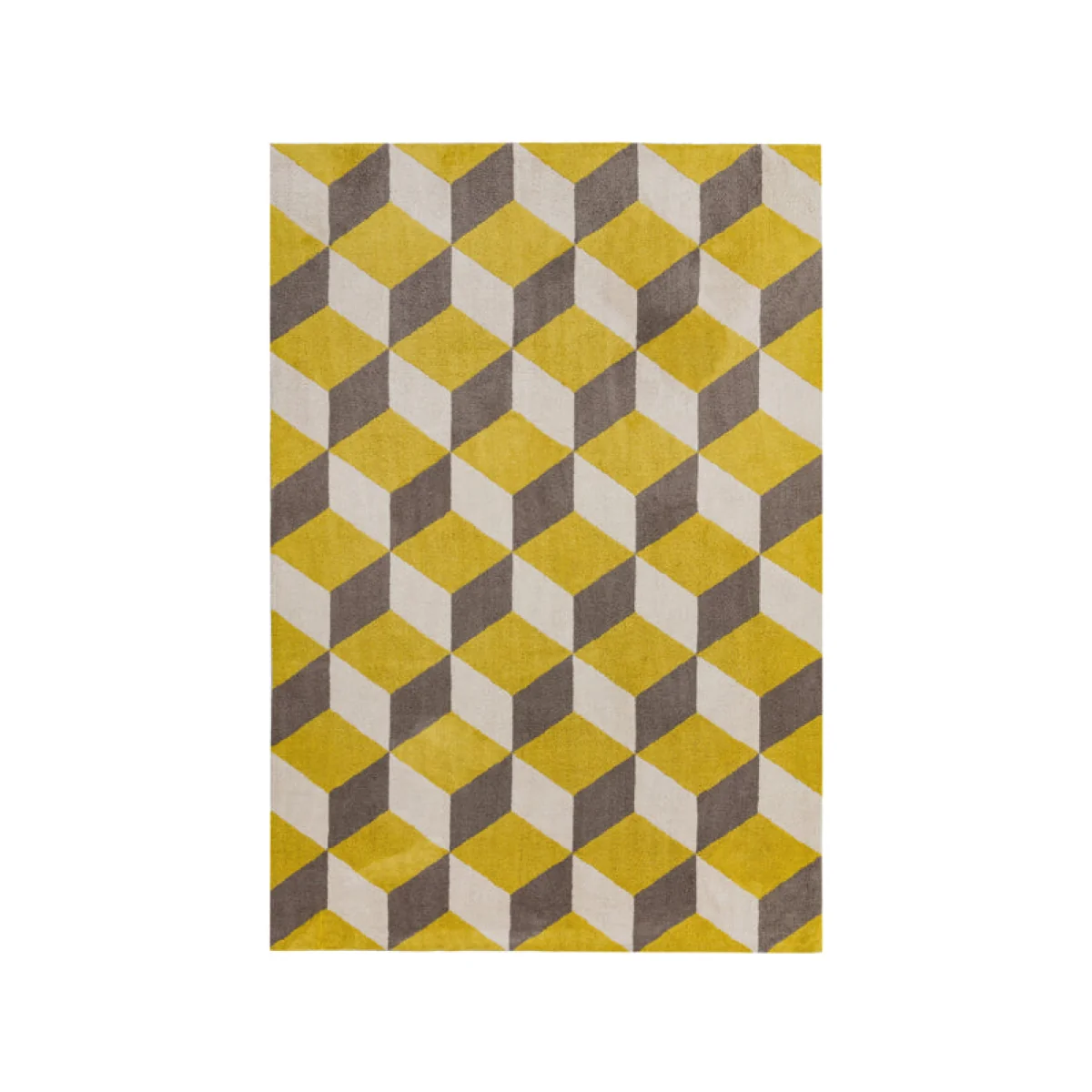 Asiatic Carpets Arlo Machine Knitted Rug Yellow Block - 100 x 150cm