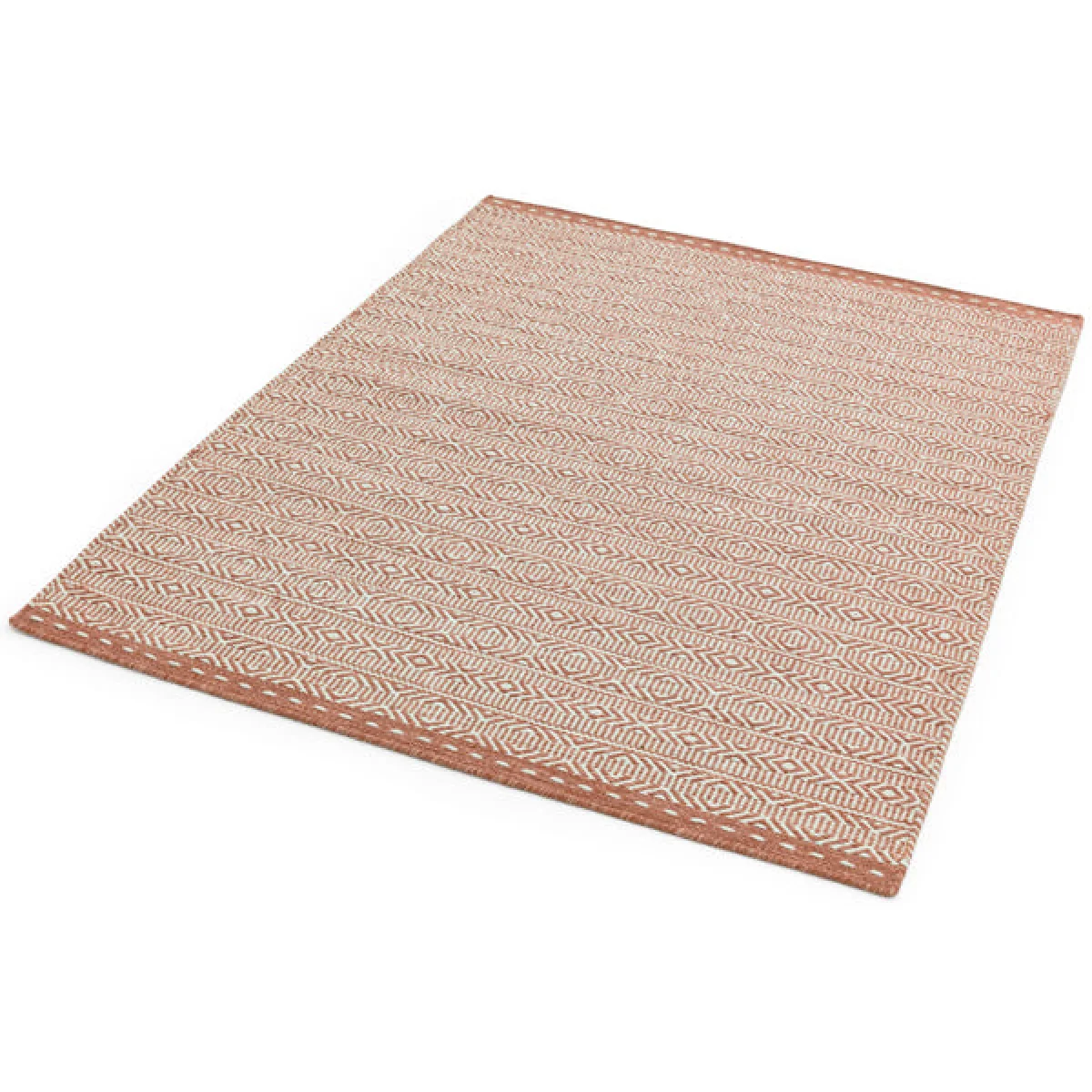 Asiatic Carpets Knox Reversible Wool Dhurry Hand Woven Dhurry Rug Coral - 120 x 170cm – image 2