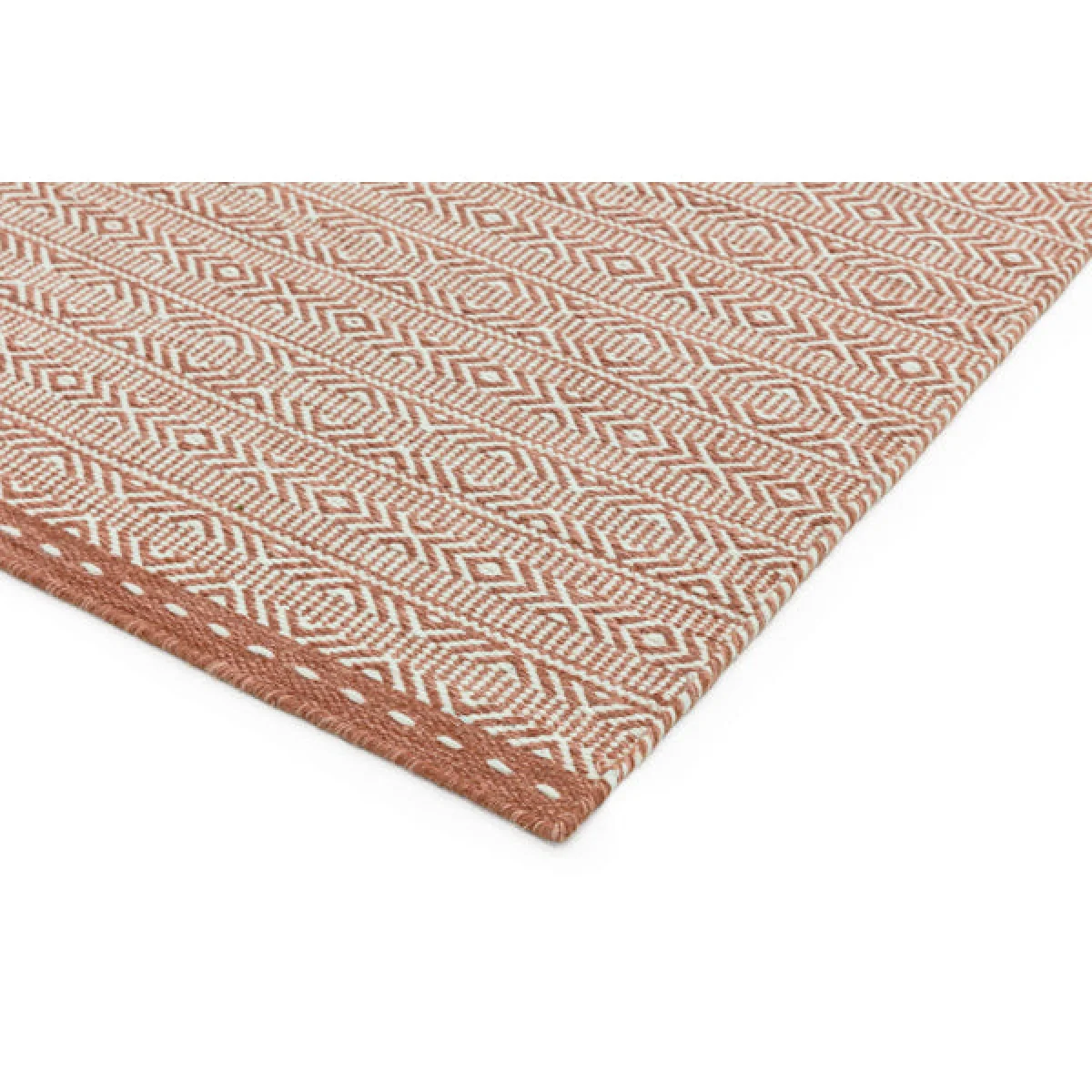 Asiatic Carpets Knox Reversible Wool Dhurry Hand Woven Dhurry Rug Coral - 120 x 170cm – image 3