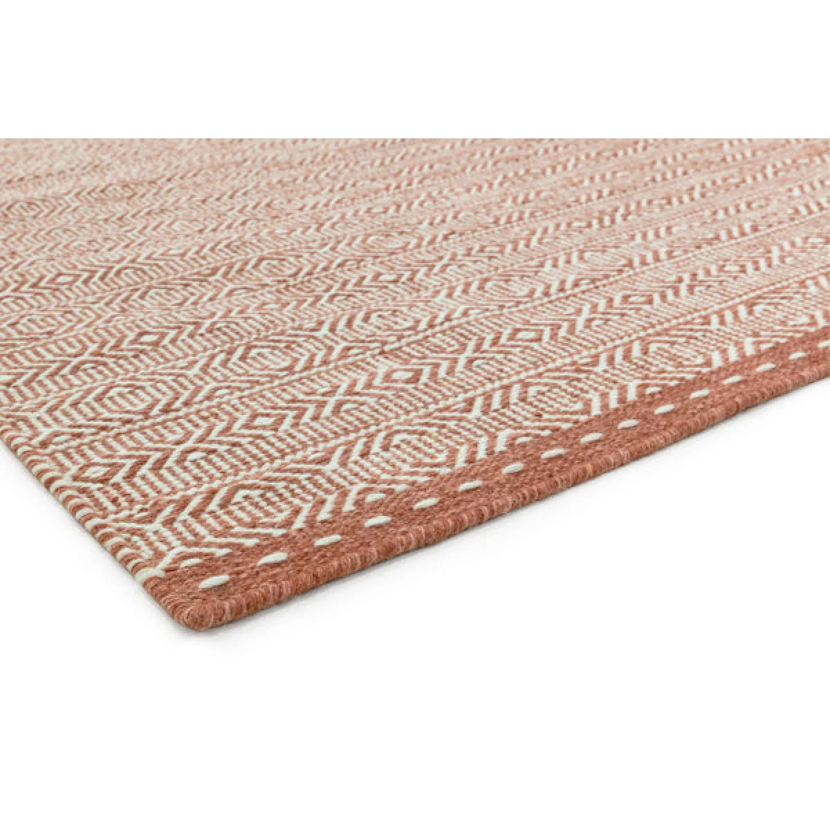 Asiatic Carpets Knox Reversible Wool Dhurry Hand Woven Dhurry Rug Coral - 120 x 170cm – image 5
