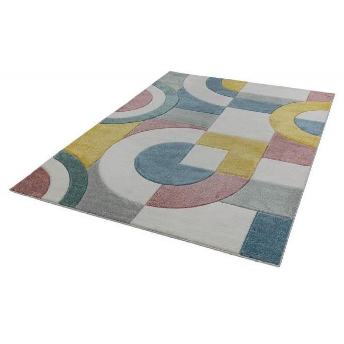 Asiatic Sketch Retro SK08 Rug - Multi - 120x170cm, Geometric - Cream/Beige/Grey/Pink/Yellow – image 6