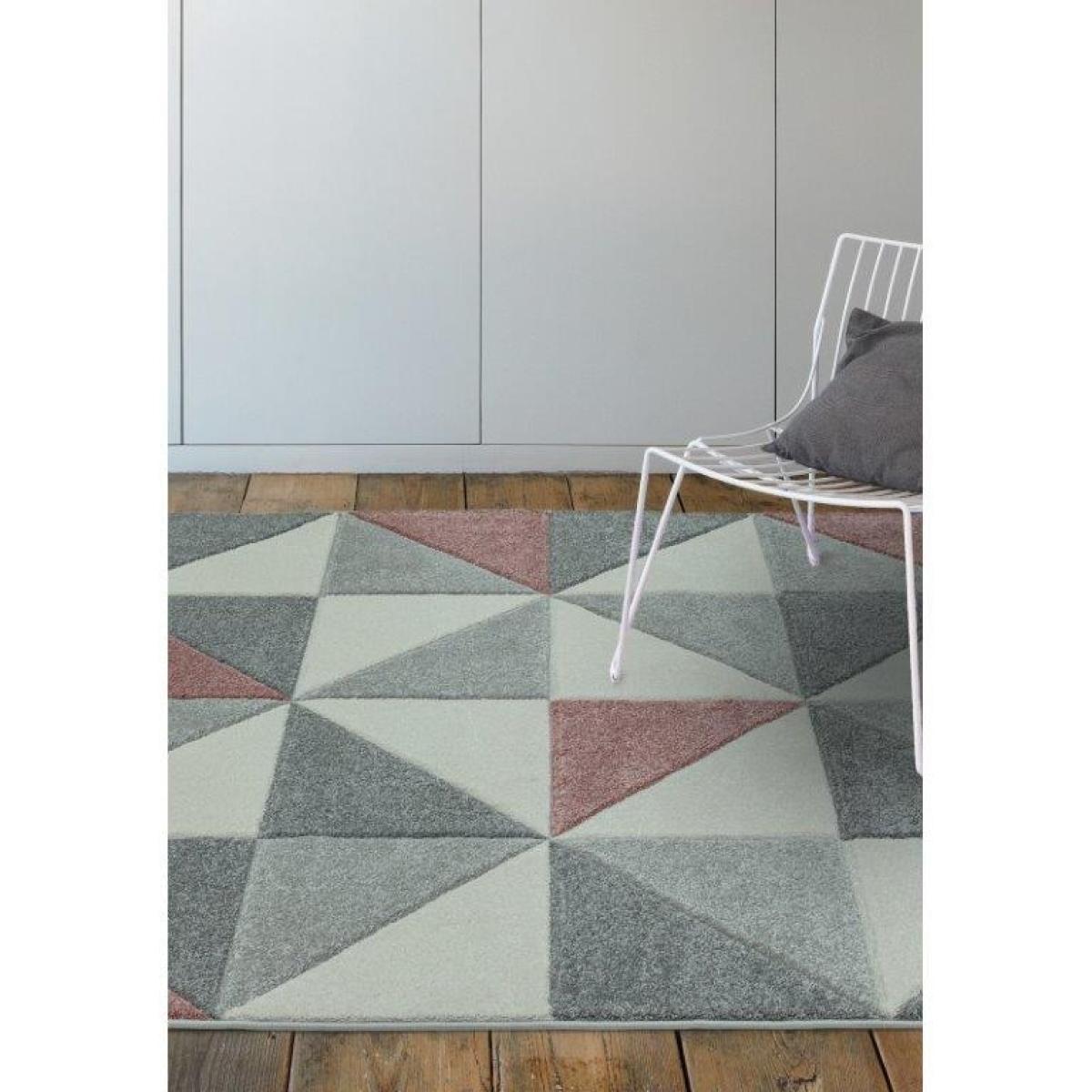 Asiatic Sketch Cubic SK05 Rug - Pink - 080x150cm, Geometric - ["Pink","Grey","Cream"] – image 2