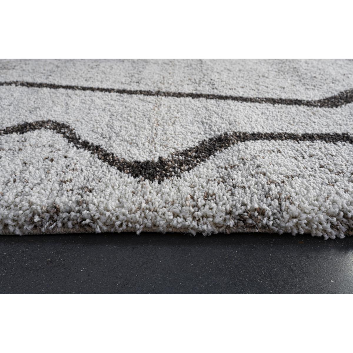 Mastercraft 023-0411/6238 Mehari Heatset Shaggy Rug - Cream/Brown - 133cm x 195cm – image 4