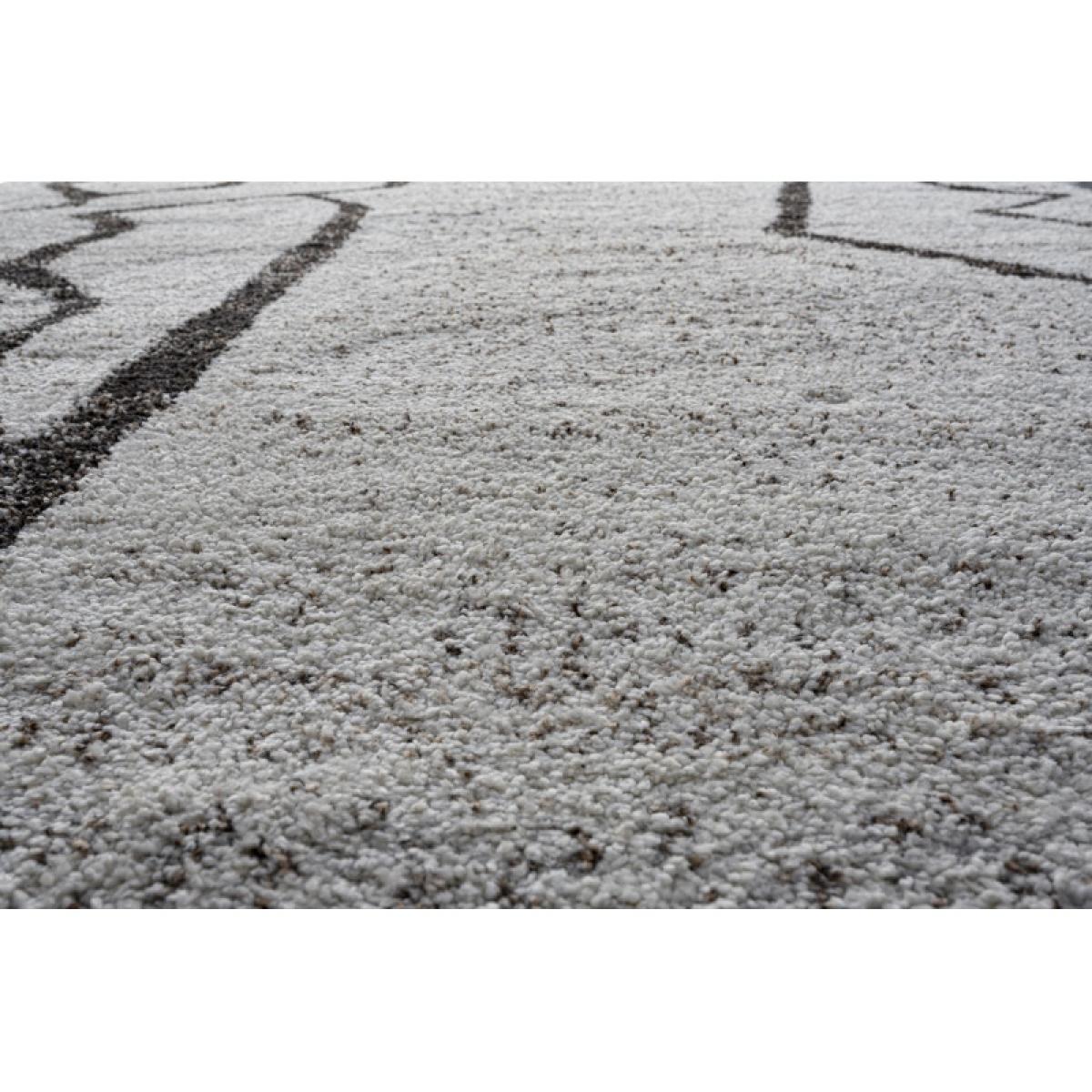 Mastercraft 023-0411/6238 Mehari Heatset Shaggy Rug - Cream/Brown - 133cm x 195cm – image 6