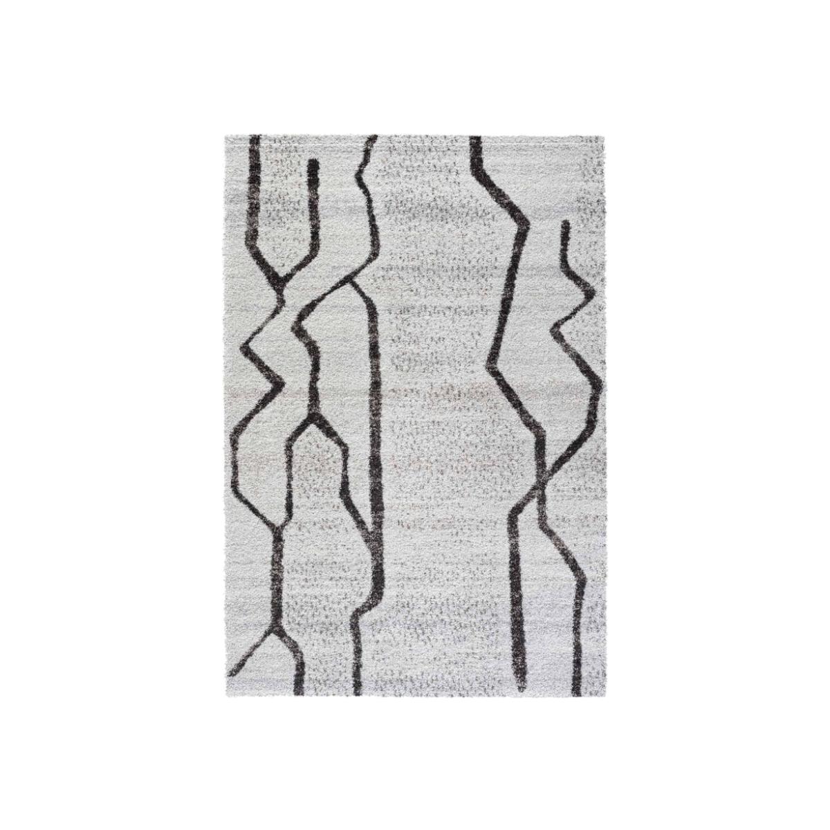 Mastercraft 023-0411/6238 Mehari Heatset Shaggy Rug - Cream/Brown - 133cm x 195cm – image 1