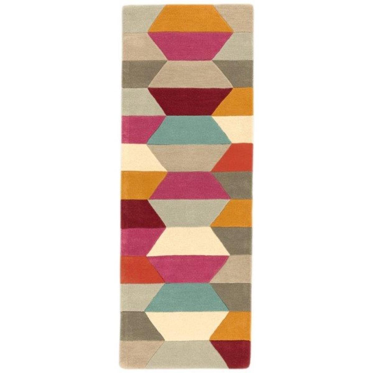 Asiatic Funk Honeycomb 03 Rug - Bright - 170x240cm, Wool, Geometric - Brown/Pink/Grey – image 3