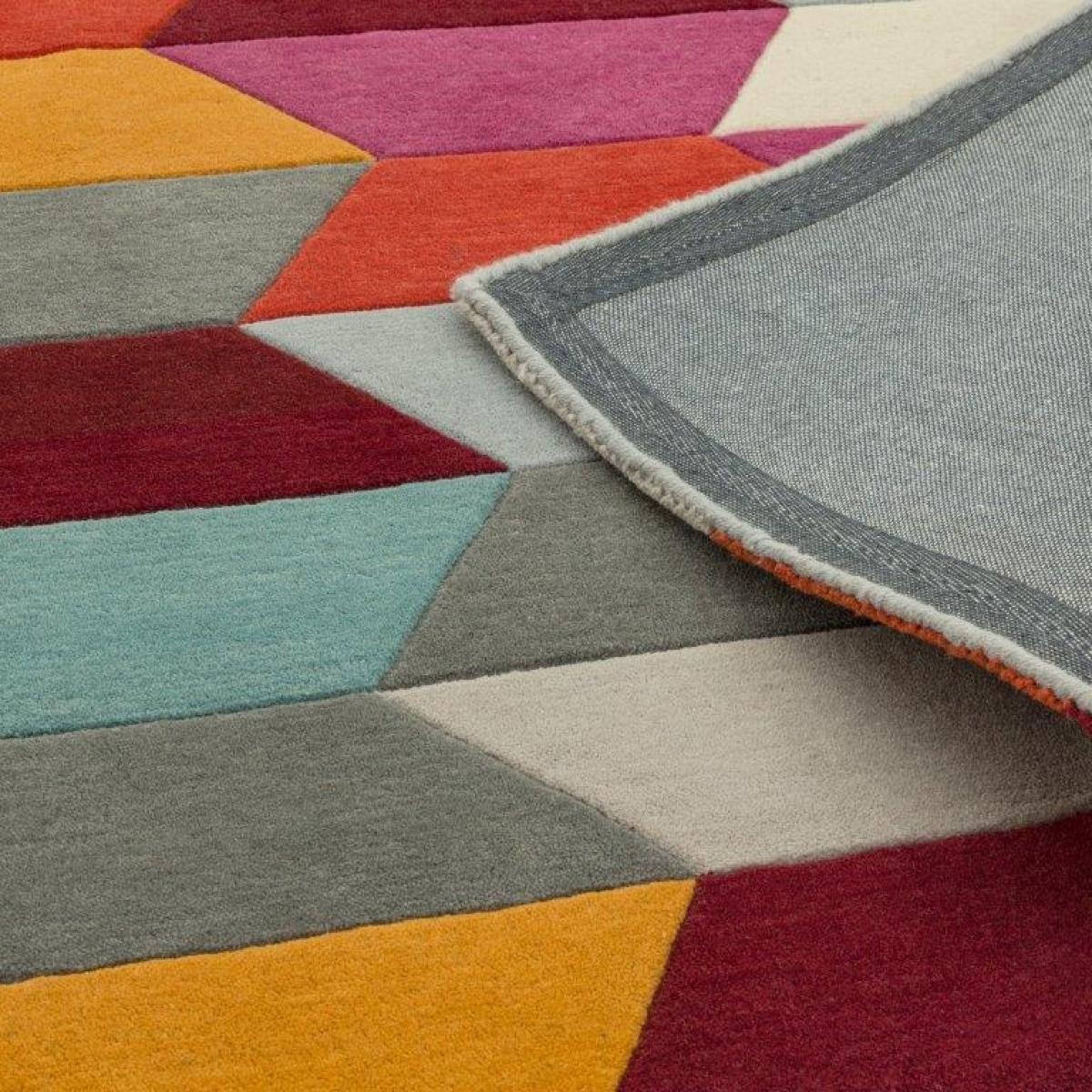 Asiatic Funk Honeycomb 03 Rug - Bright - 170x240cm, Wool, Geometric - Brown/Pink/Grey – image 4