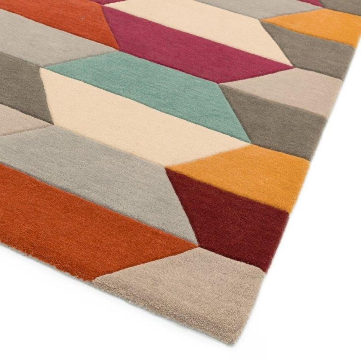 Asiatic Funk Honeycomb 03 Rug - Bright - 170x240cm, Wool, Geometric - Brown/Pink/Grey – image 5