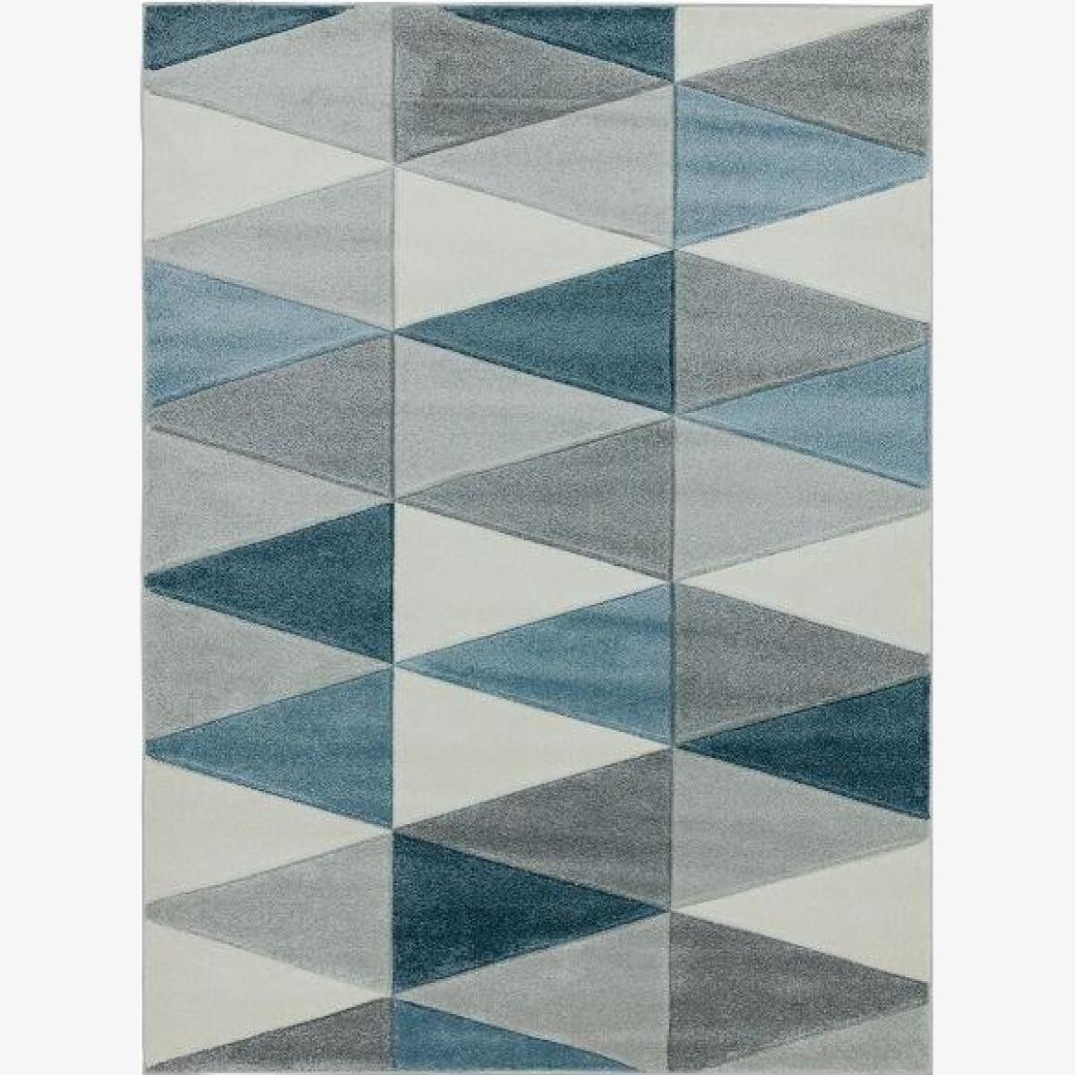 Asiatic Sketch Kite SK07 Rug - Blue - 120x170cm, Geometric - Blue/Grey/White – image 1