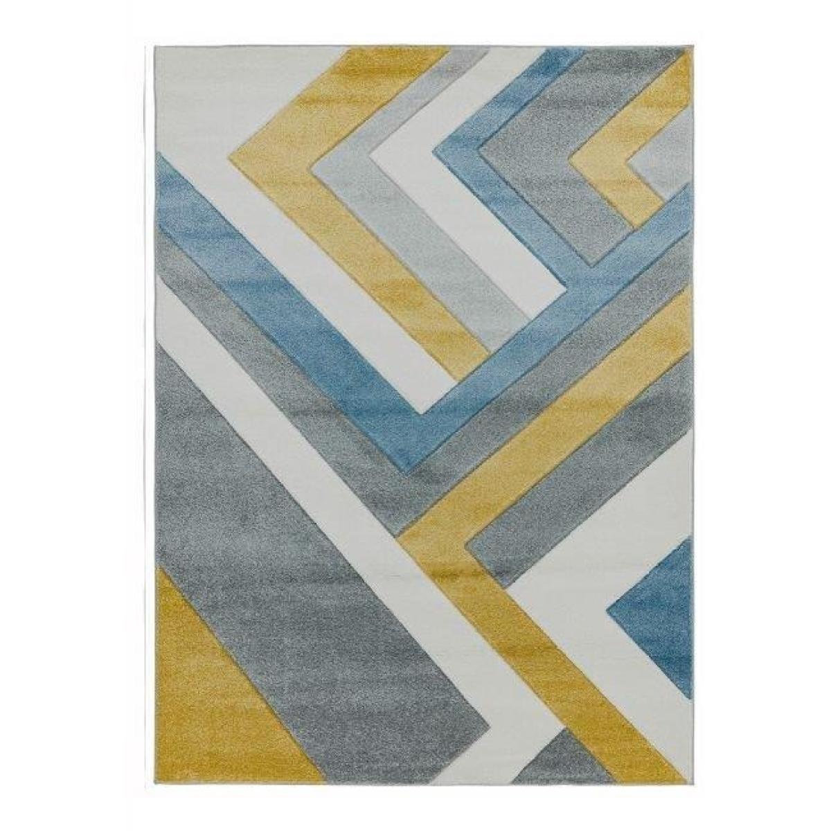 Asiatic Sketch Linear SK09 Rug - Grey Multi - 160x230cm, Geometric - Grey/Blue/White/Yellow – image 3