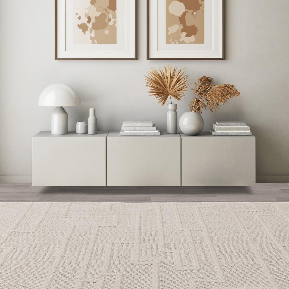 Asiatic Camber Track Modern Textured Rug - Ivory - 120cm x 170cm – image 3