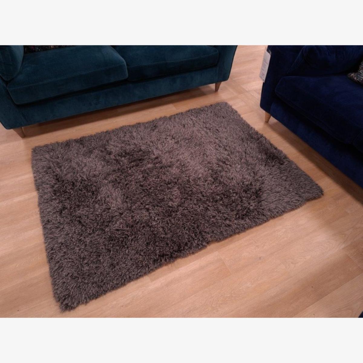 Downtown Dreamscape Shaggy Rug - Charcoal - 160cm x 230cm