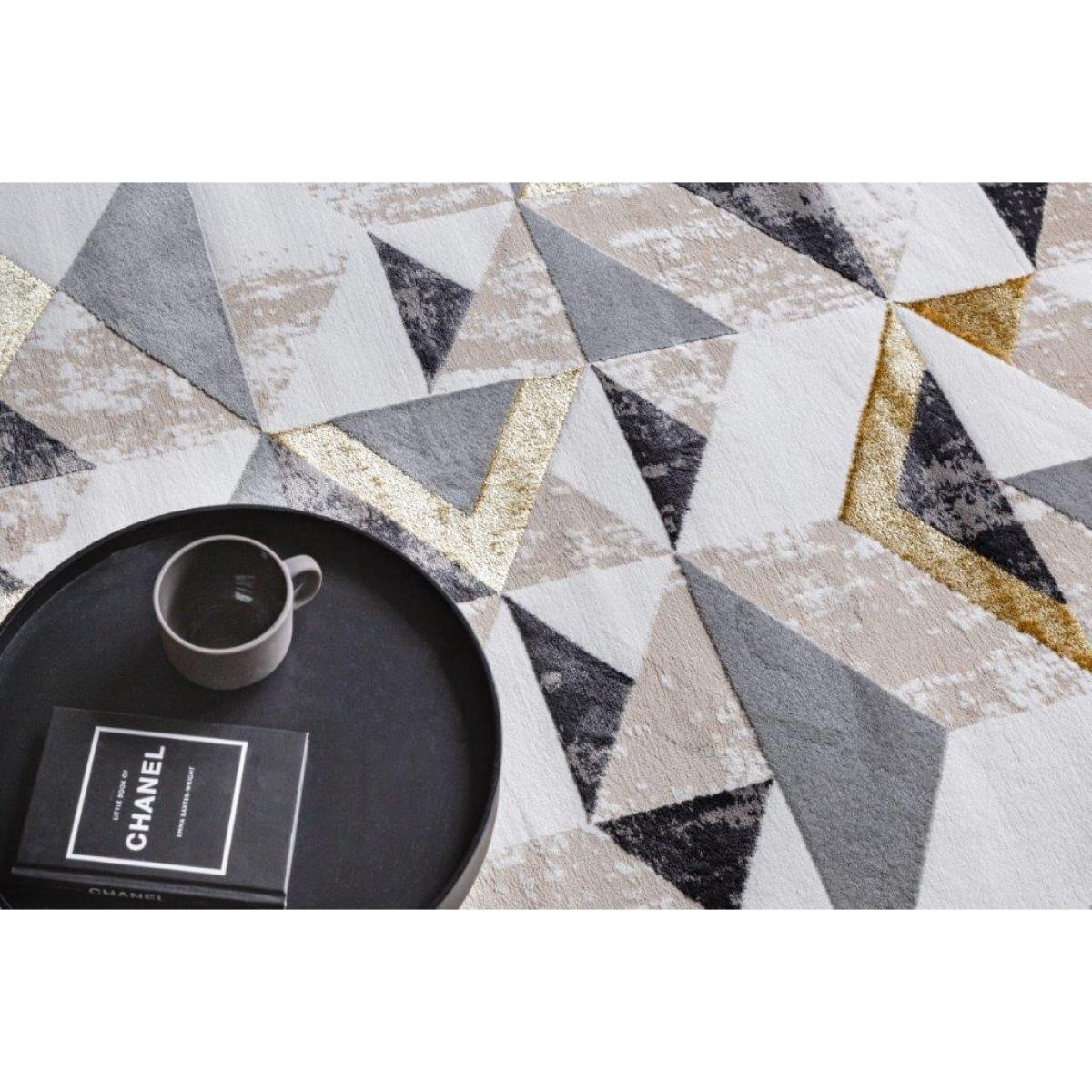 Asiatic Orion Flag OR11 Rug - Grey - 120x170cm, Geometric - Grey/Silver/Black/Yellow – image 3