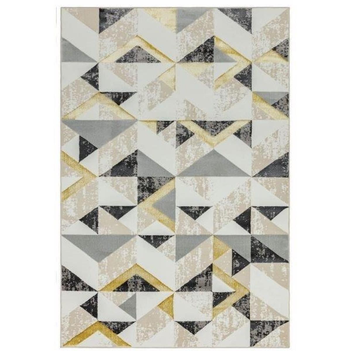Asiatic Orion Flag OR11 Rug - Grey - 120x170cm, Geometric - Grey/Silver/Black/Yellow – image 4