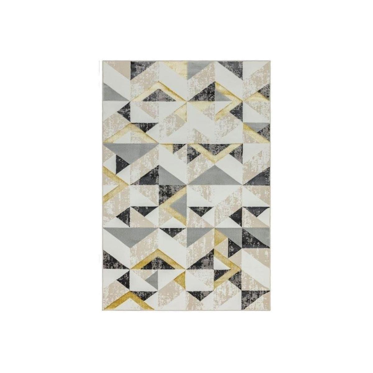 Asiatic Orion Flag OR11 Rug - Grey - 120x170cm, Geometric - Grey/Silver/Black/Yellow – image 1