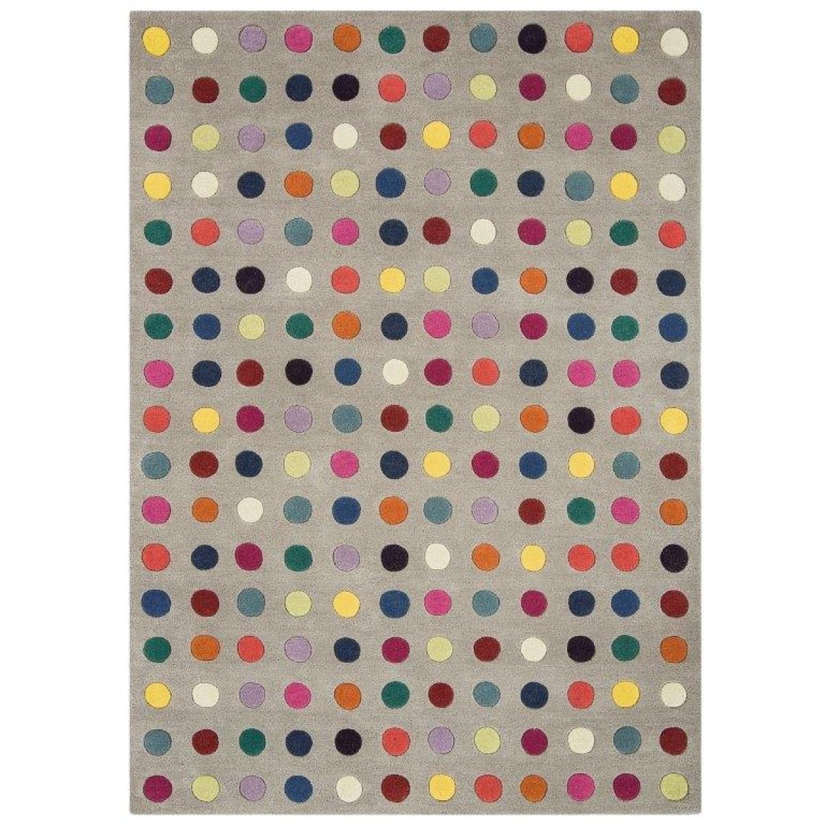 Asiatic Funk Spotty 07 Rug - 140x200cm, Wool, Geometric - Grey/Orange/Blue/Yellow – image 2