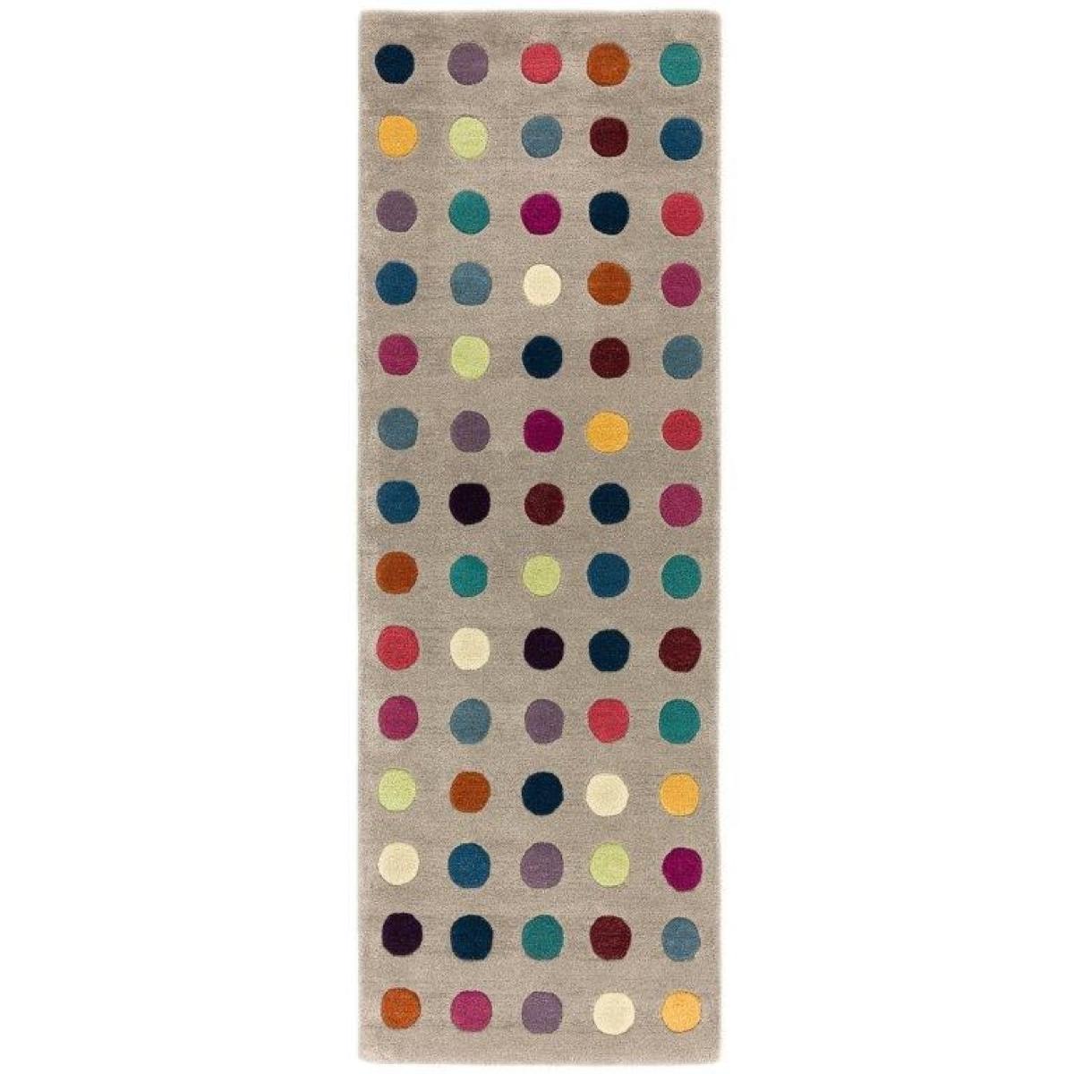 Asiatic Funk Spotty 07 Rug - 140x200cm, Wool, Geometric - Grey/Orange/Blue/Yellow – image 3