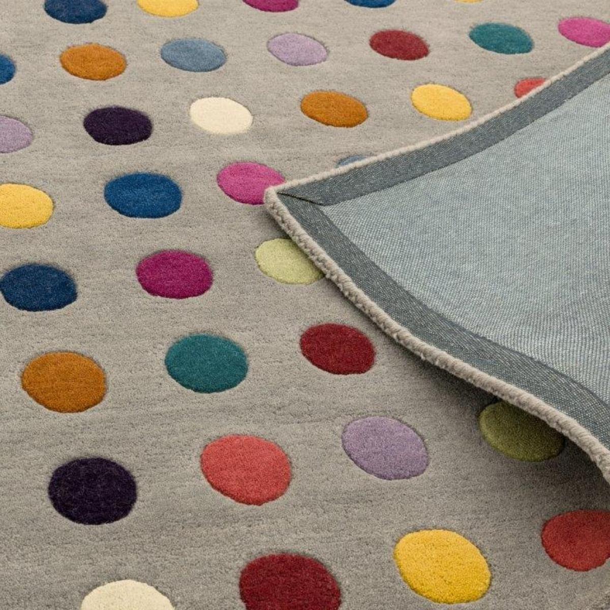 Asiatic Funk Spotty 07 Rug - 140x200cm, Wool, Geometric - Grey/Orange/Blue/Yellow – image 4