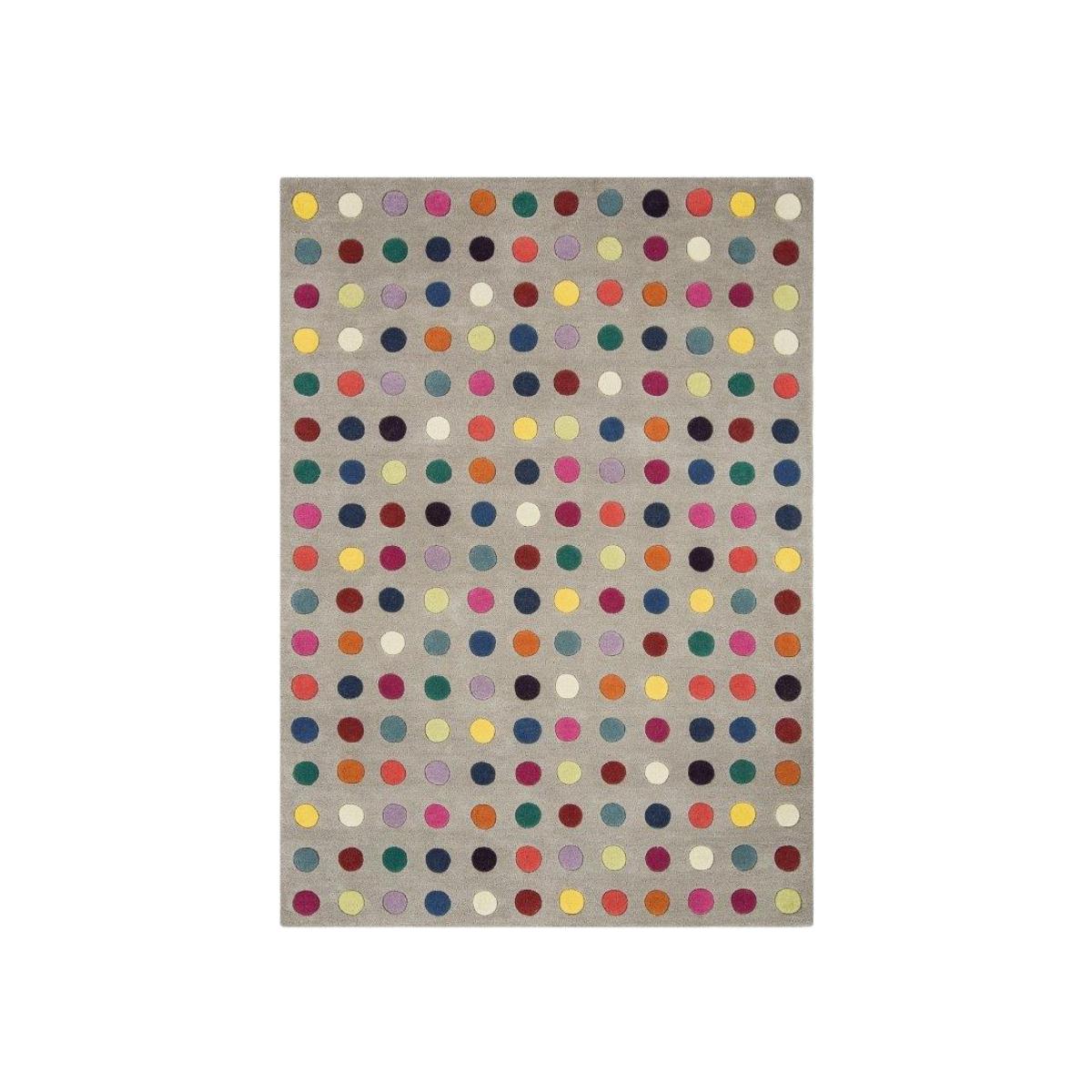 Asiatic Funk Spotty 07 Rug - 140x200cm, Wool, Geometric - Grey/Orange/Blue/Yellow – image 1