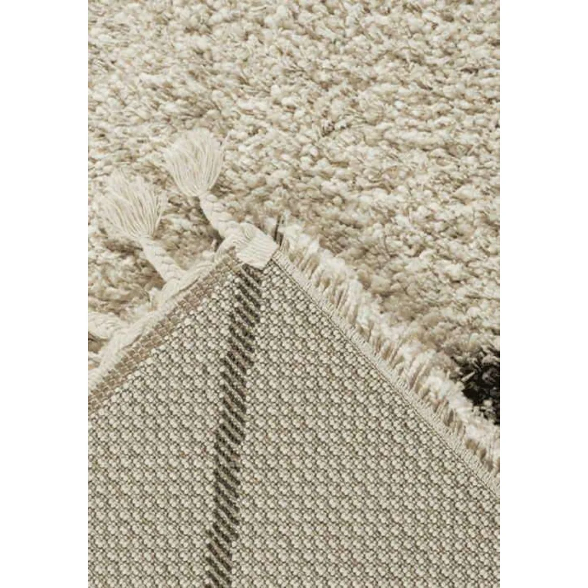 Mastercraft Twilight 039-0004/6933 Shaggy Fringed Rug - Cream/Black - 120cm x 170cm – image 5