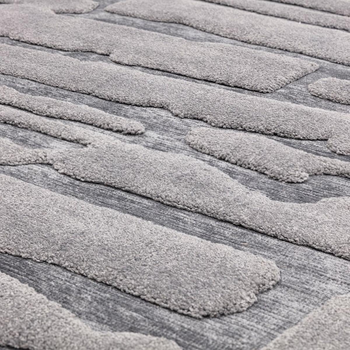 Asiatic Valley Path Geometric 3D Rug - Charcoal - 120cm x 170cm – image 6