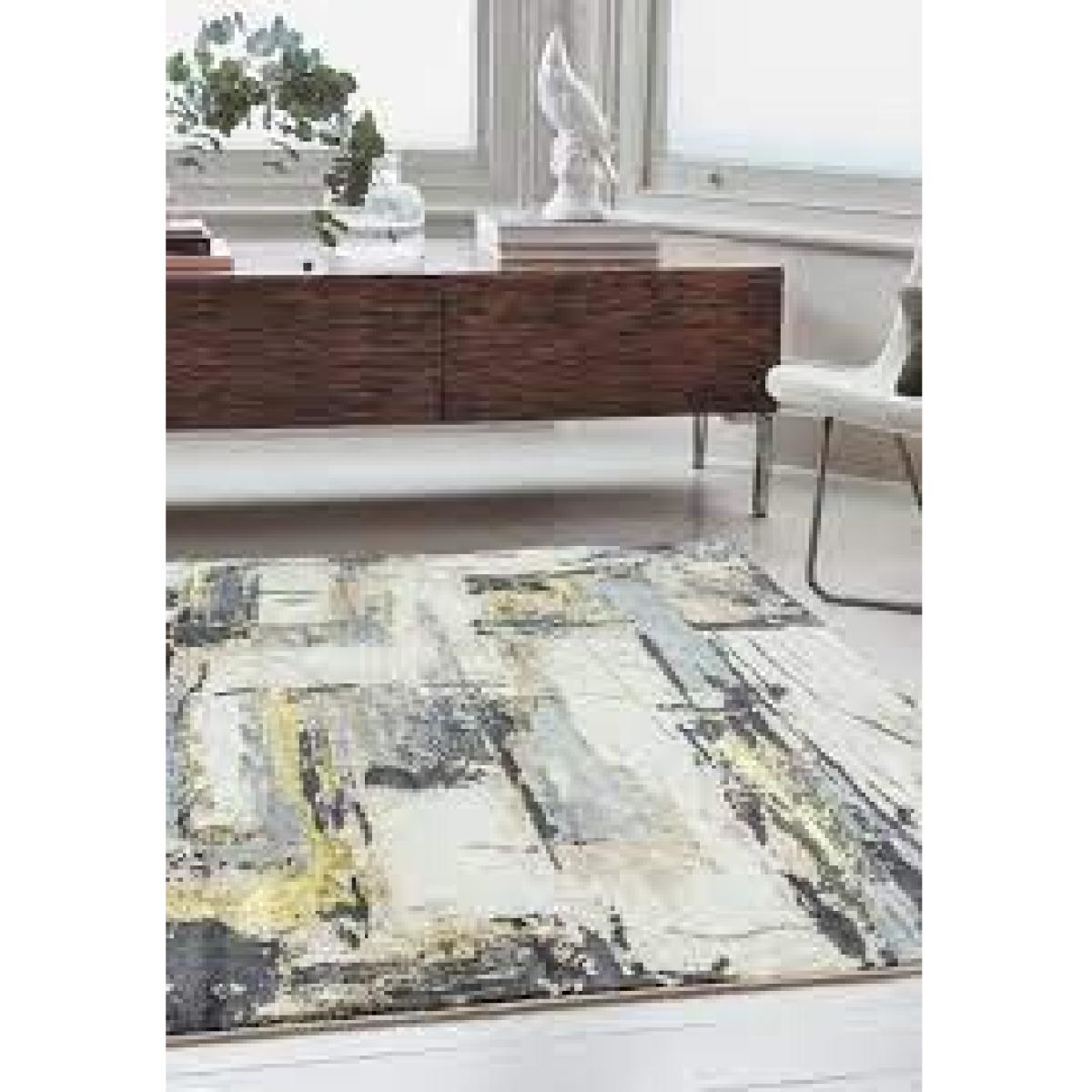 Asiatic Orion Decor OR03 Rug - Yellow - 160x230cm, Geometric - Grey/Silver/Yellow – image 2