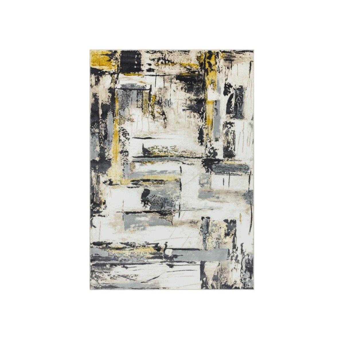 Asiatic Orion Decor OR03 Rug - Yellow - 160x230cm, Geometric - Grey/Silver/Yellow – image 1