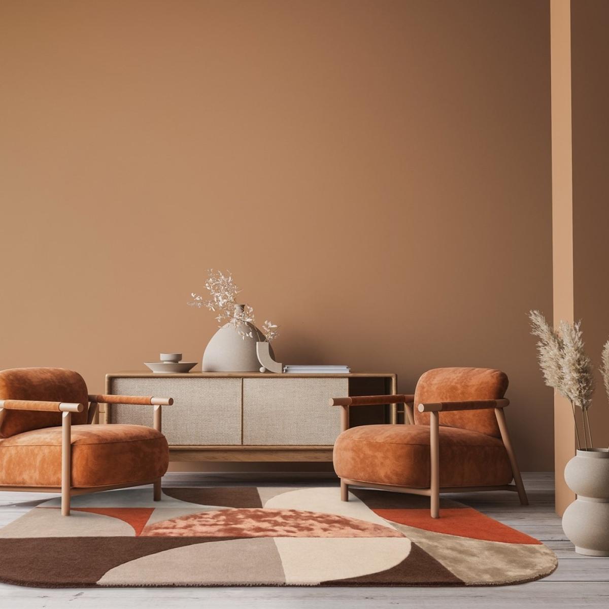 Asiatic Matrix MAX77 Oval Rug - Spice - 200cm x 300cm, Wool - Orange/Brown/Red – image 2