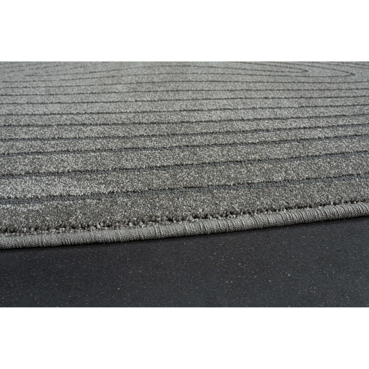 Mastercraft 041-0064/7131 Geo Soft Touch Pebble Rug - Grey - 160cm x 230cm Pebble Shape – image 5