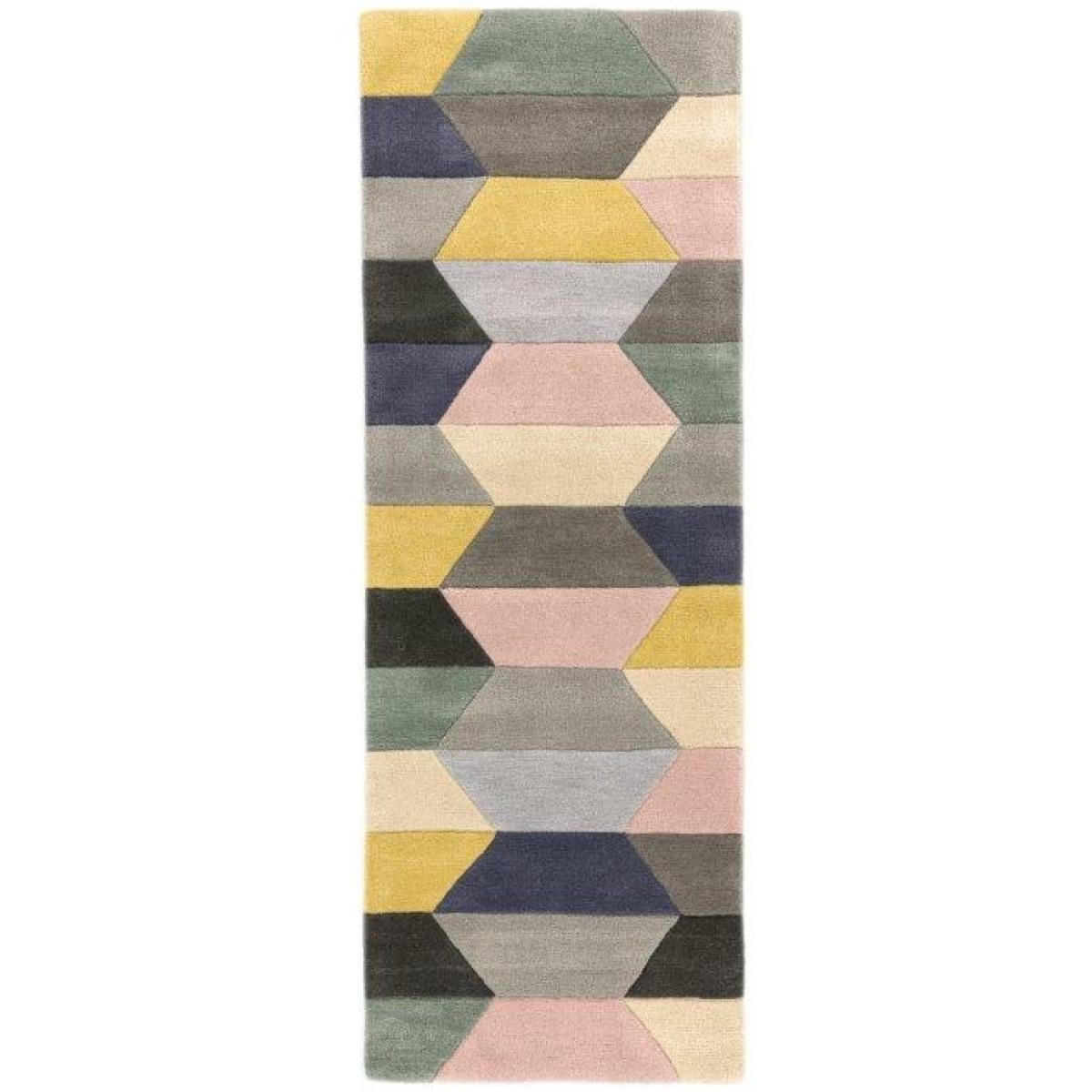 Asiatic Funk Honeycomb 04 Rug - Pastel - 070x200cm, Wool, Geometric - ["Multi"] – image 3