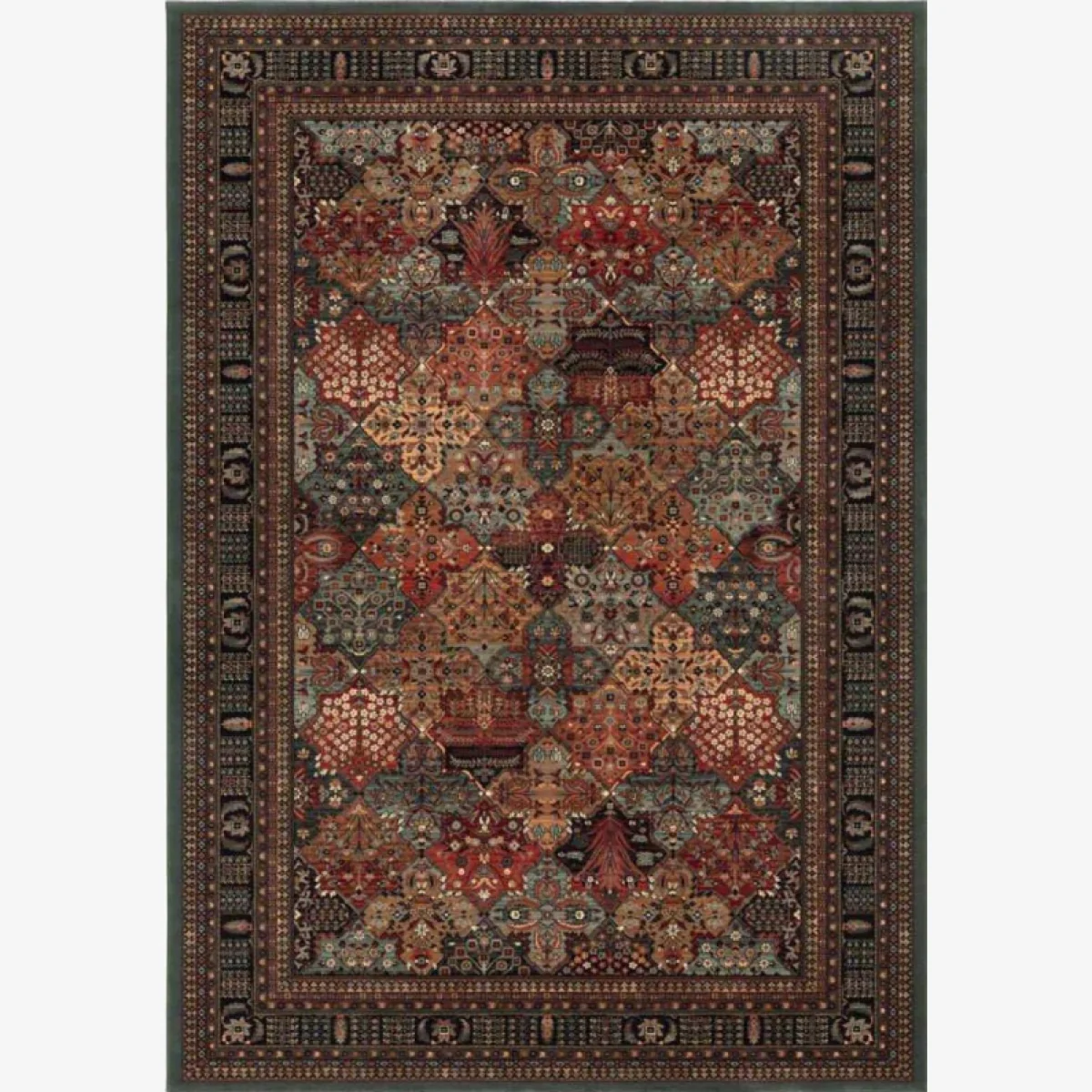 Mastercraft Kashqai 4309/400 Wool Royal Rug - Green - 80cm x 160cm – image 1