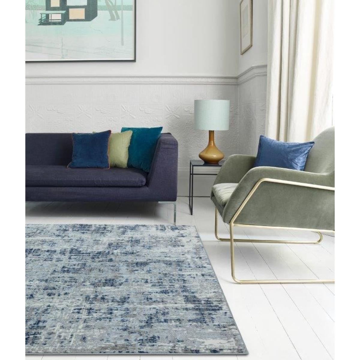 Asiatic Orion Abstract OR04 Rug -Blue - 120x170cm, Geometric - Blue/Silver – image 6