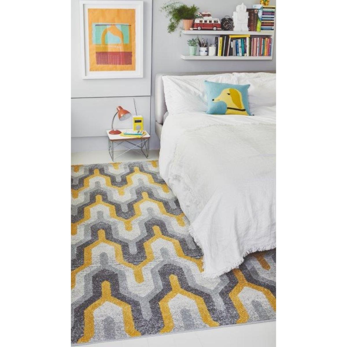 Asiatic Nova Rug Geo Yellow - 200x290cm - Grey/Yellow – image 2