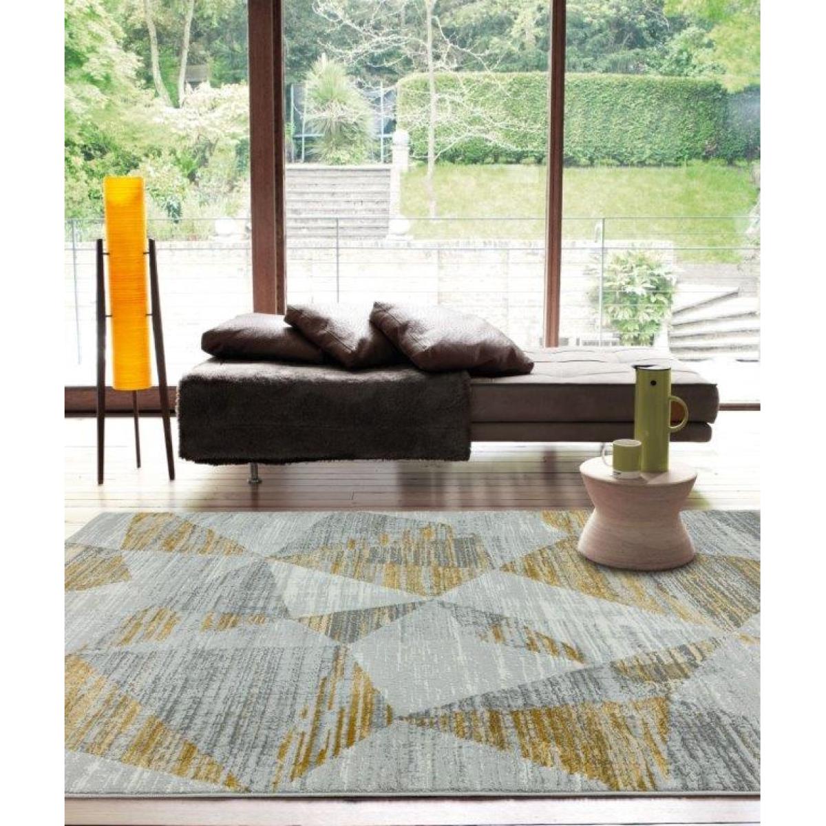 Asiatic Orion Blocks OR12 Rug - Yellow - 160x230cm, Geometric - Silver/Yellow – image 2