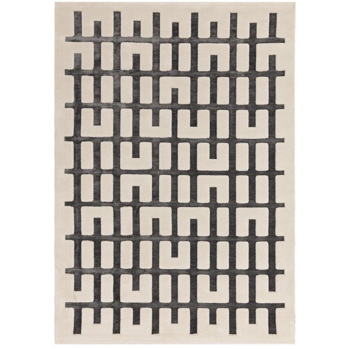 Asiatic Valley Junction Geometric 3D Rug - Charcoal/Ivory - 200cm x 290cm – image 2